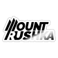 Mount Rushka B/W Logo Sticker - white glossy