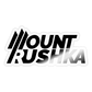 Mount Rushka B/W Logo Sticker - transparent glossy